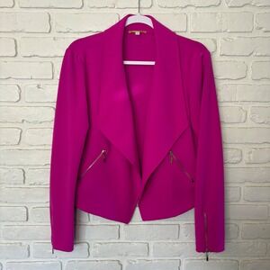 Gianni Bini Pink‎ Blazer Cropped Jacket Women's Size Medium